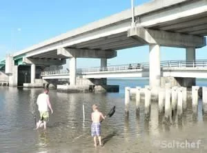 crescent beach intracoastal pier under bridge